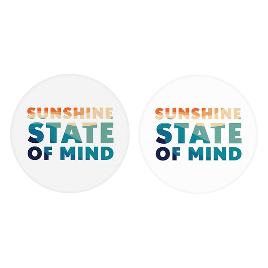 Sunshine State Of Mind | Absorbent Car Coasters | Set of 2 | Min 4