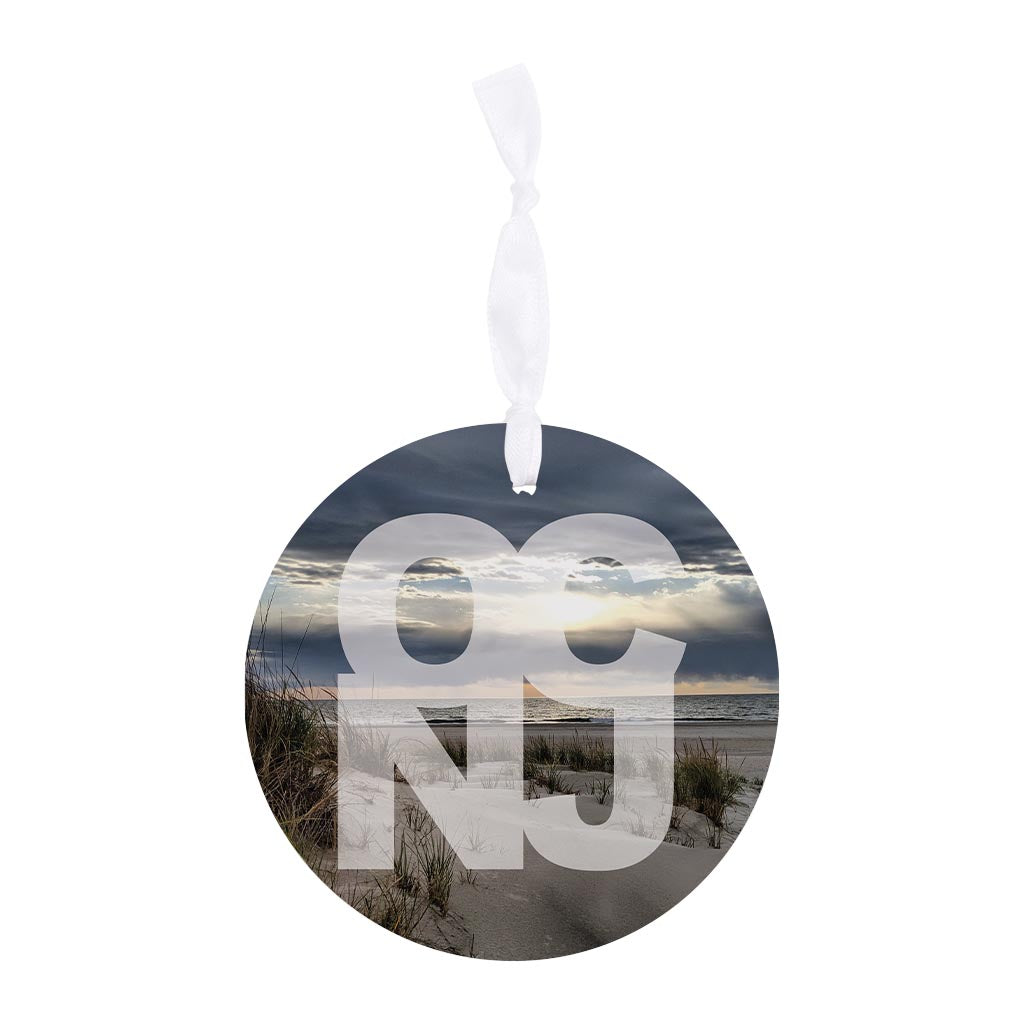 OCNJ Photo With Text | Wood Ornament | Eaches | Min 6