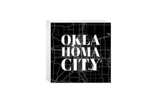 Modern Oklahoma City Map | Wood Block | Eaches | Min 4