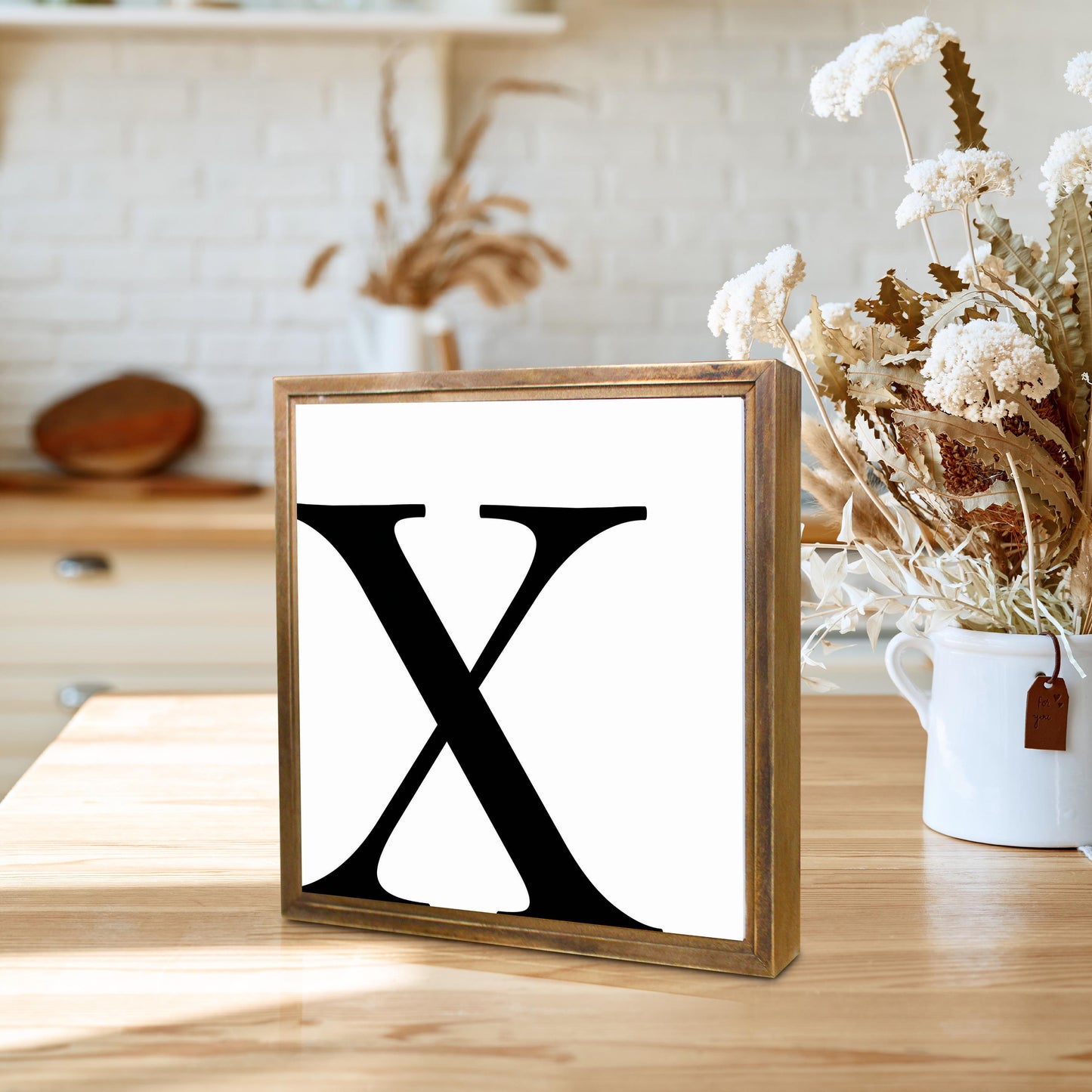 Minimalist Monogram X | Wood Sign | Eaches | Min 1