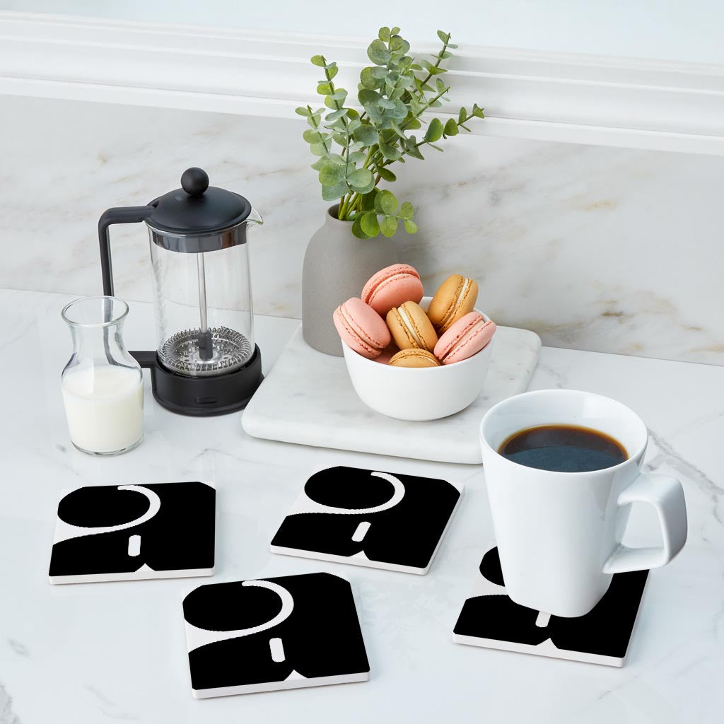 Fun Chunky Monogram A | Absorbent Coasters | Set of 4 | Min 2