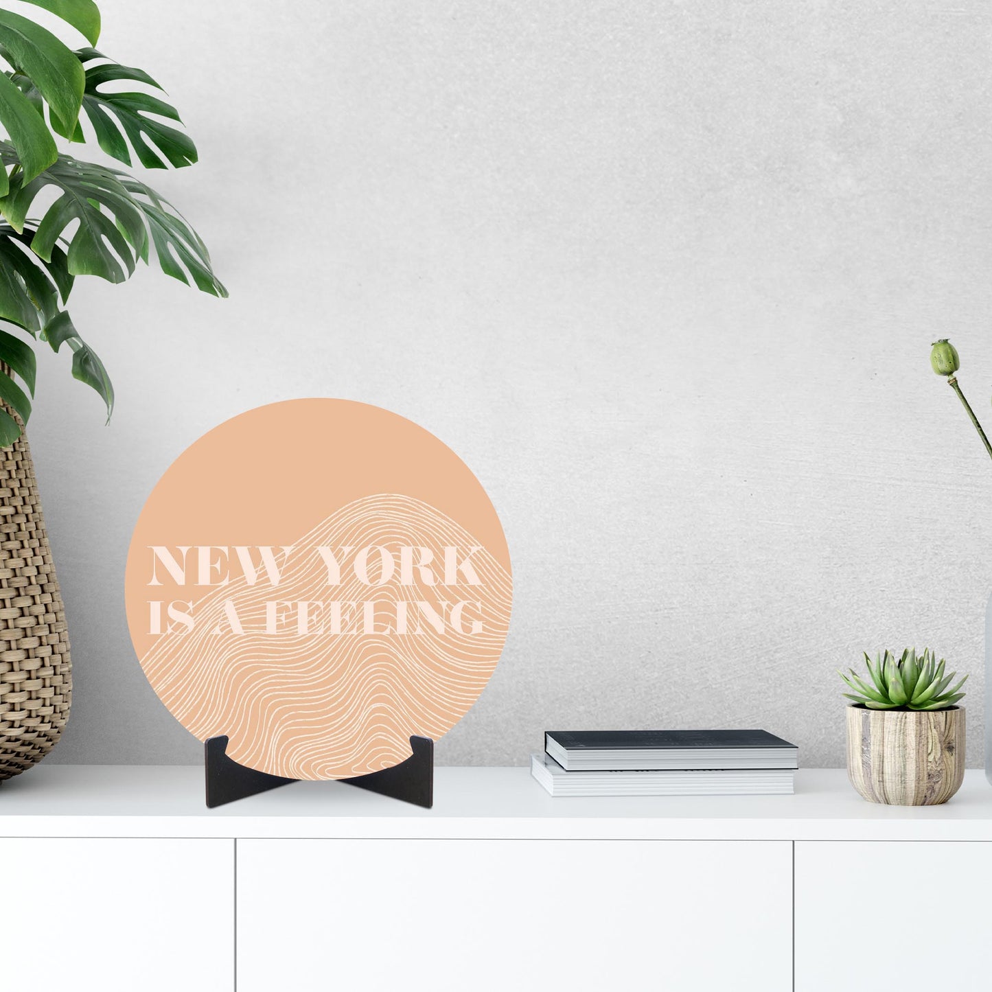 Modern Minimalist New York Is A Feeling | Wood Sign | Eaches | Min 1