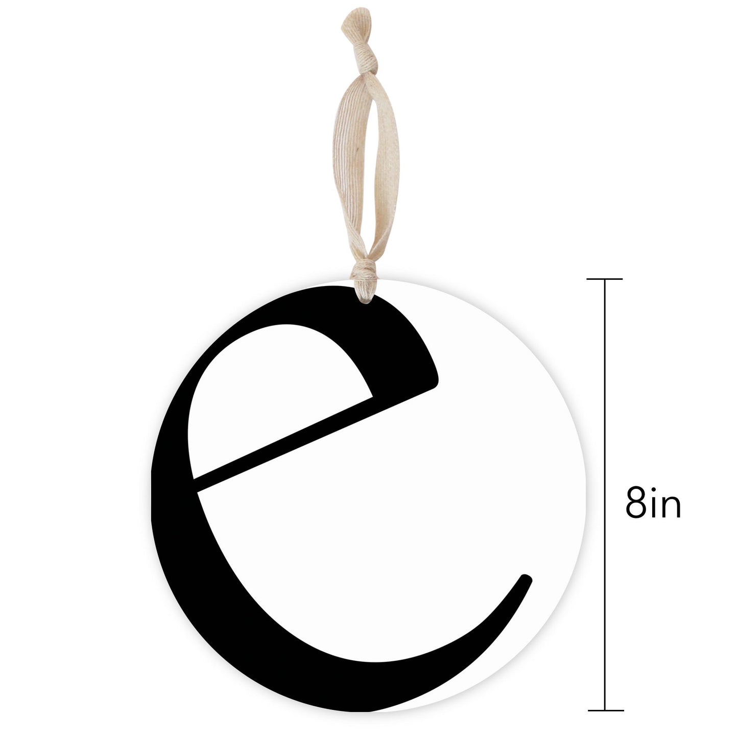 Minimalist Monogram E | Wood Ornament | Eaches | Min 1