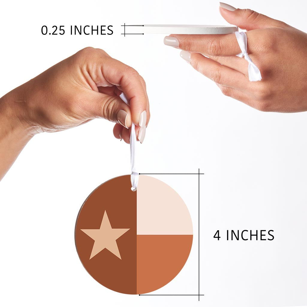 Modern Minimalist Texas State Flag| Wood Ornament | Eaches | Min 6