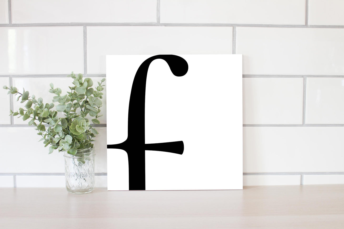 Minimal Monogram F | Wood Sign | Eaches | Min 2