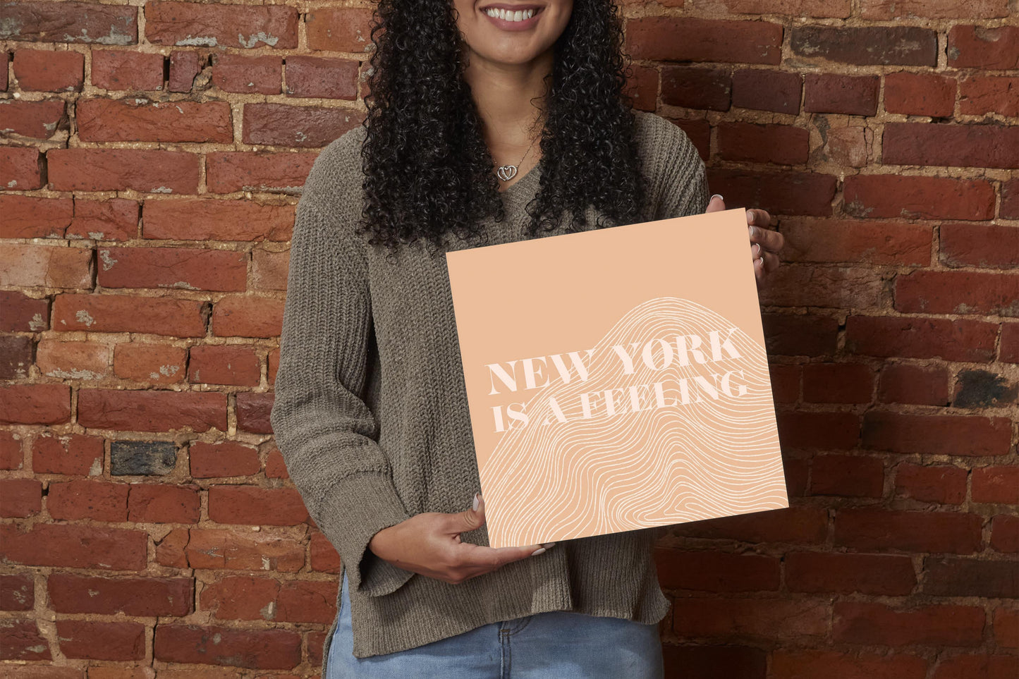 Modern Minimalist New York Is A Feeling| Wood Sign | Eaches | Min 2