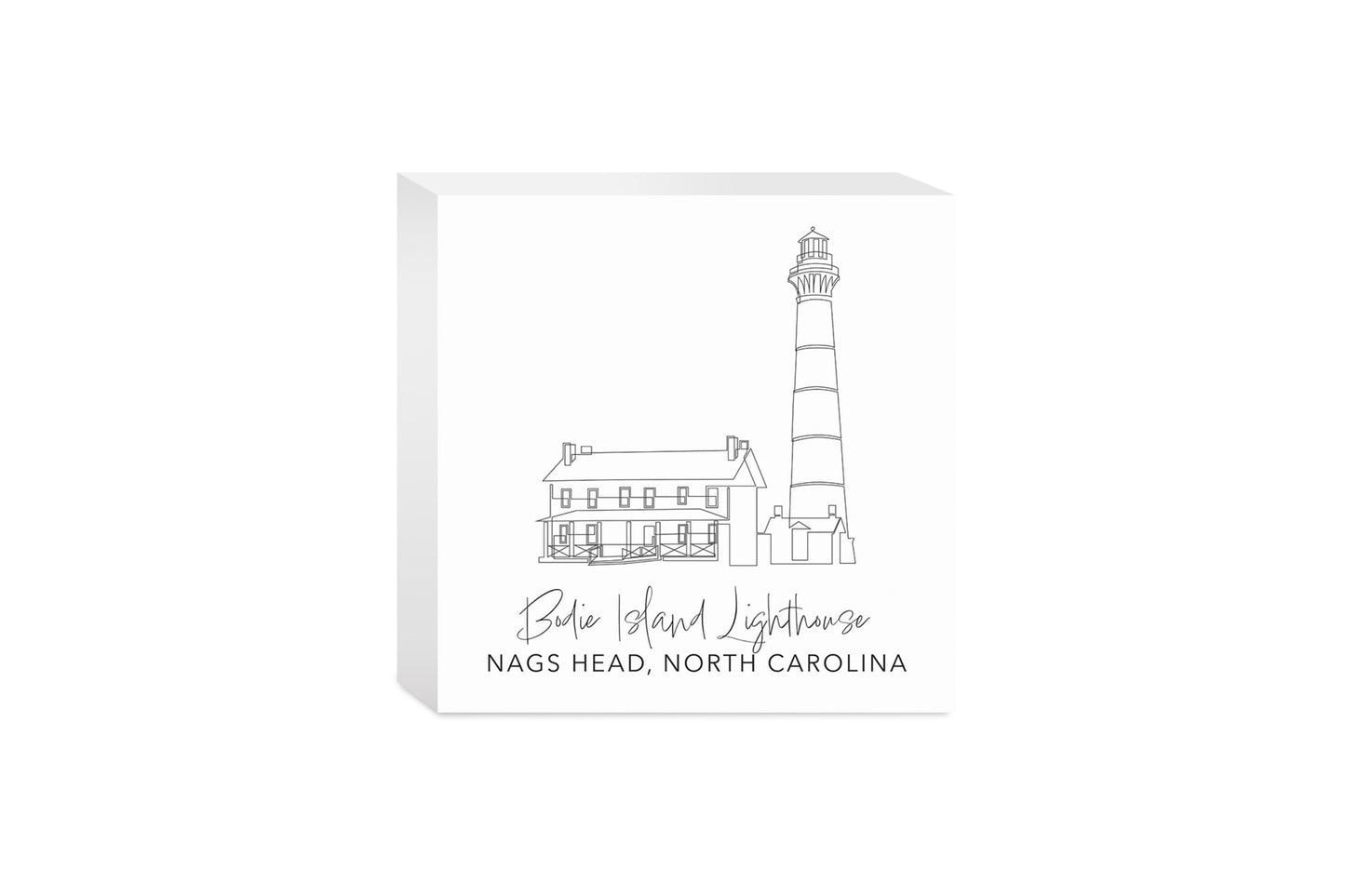 Bodie Island Lighthouse | Wood Block | Eaches | Min 4