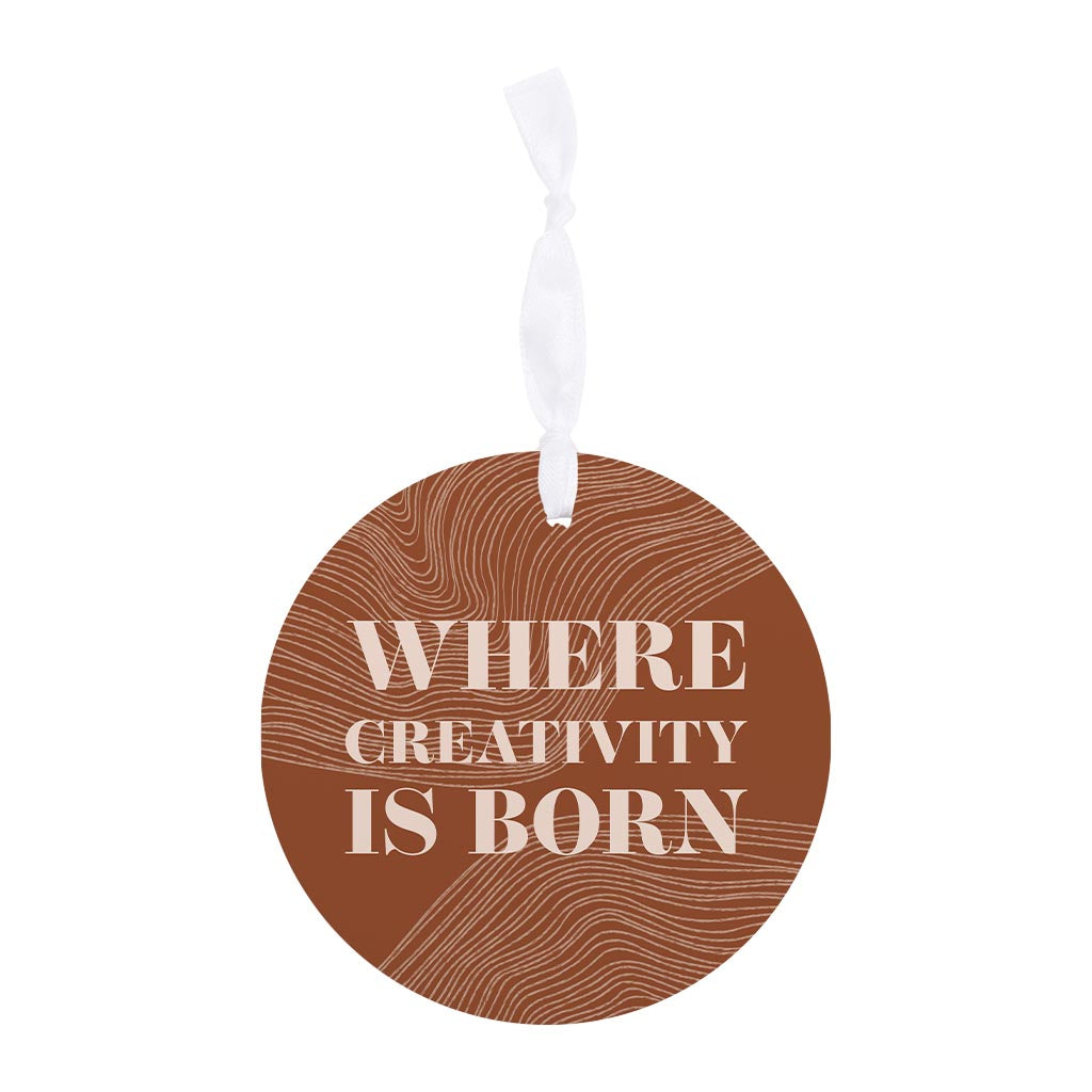 Modern Minimalist New York Creativity Is Born| Wood Ornament | Eaches | Min 6