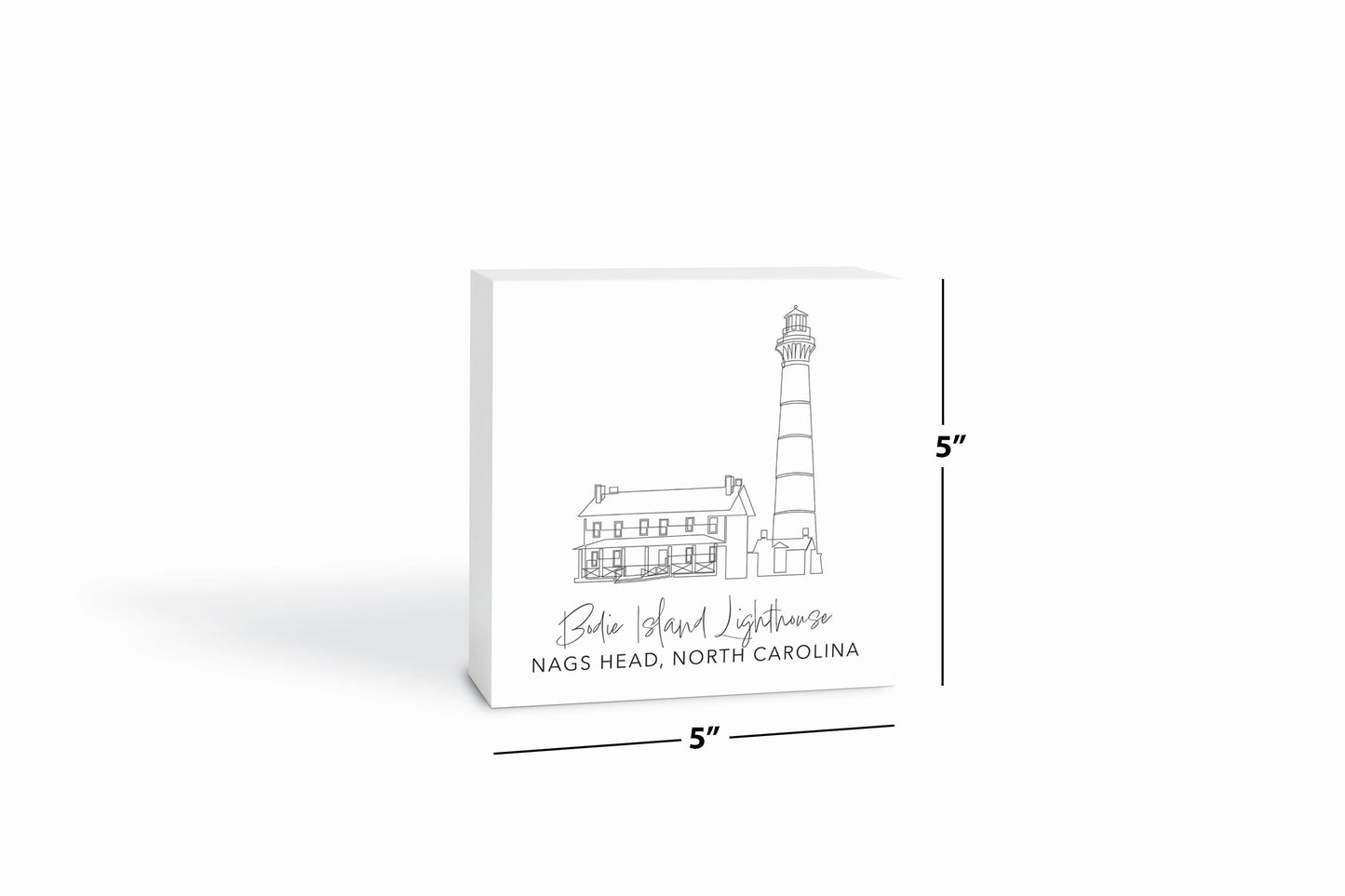 Bodie Island Lighthouse | Wood Block | Eaches | Min 4