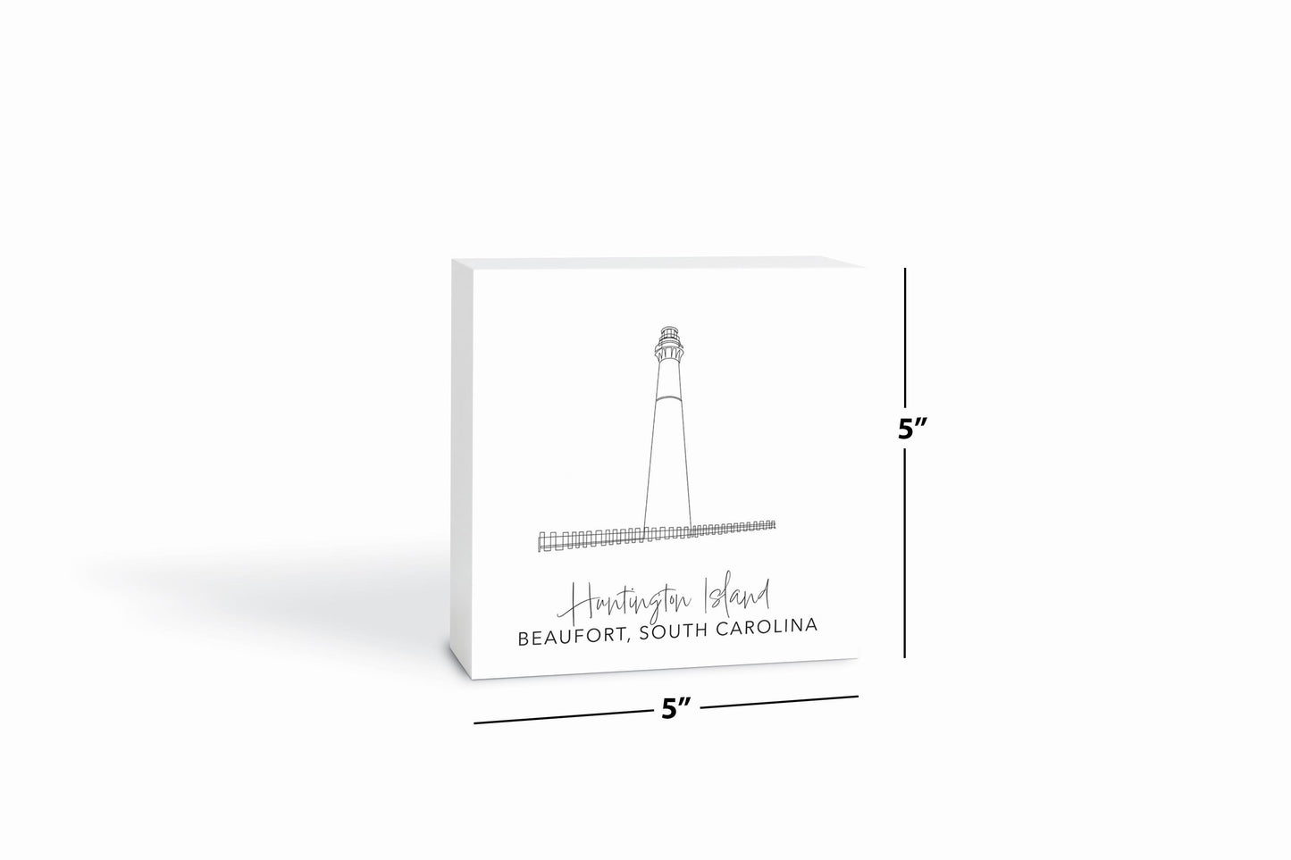 Huntington Island Lighthouse | Wood Block | Eaches | Min 4