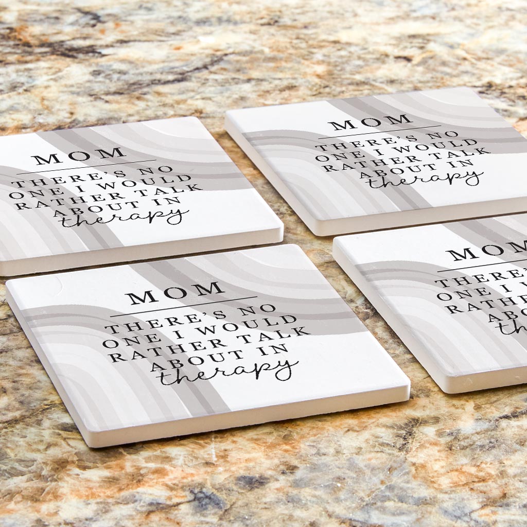 Modern Minimalist Mothers Day Therapy | Absorbent Coasters | Set of 4 | Min 2