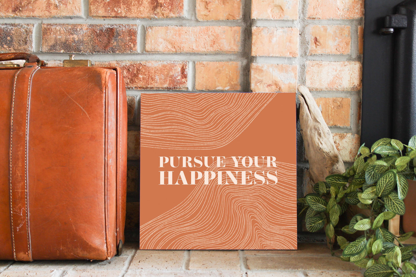 Modern Minimalist Pennsylvania Happiness Quip | Wood Sign | Eaches | Min 2