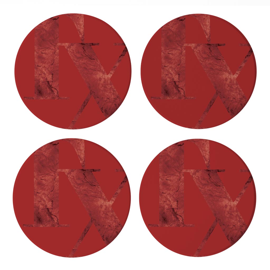 Modern Minimalist Texas Red Tx| Absorbent Coasters | Set of 4 | Min 2