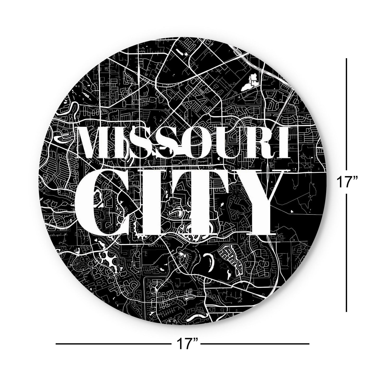 Minimalistic B&W Texas Missouri City Map | Wood Sign | Eaches | Min 1