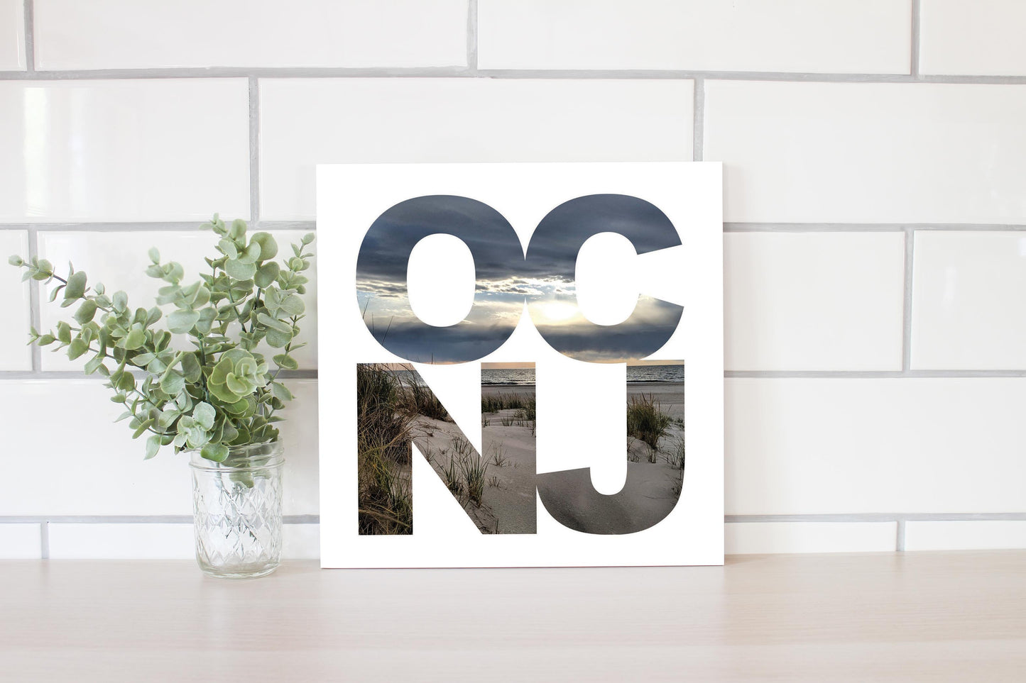 OCNJ Photo With Text | Wood Sign | Eaches | Min 2