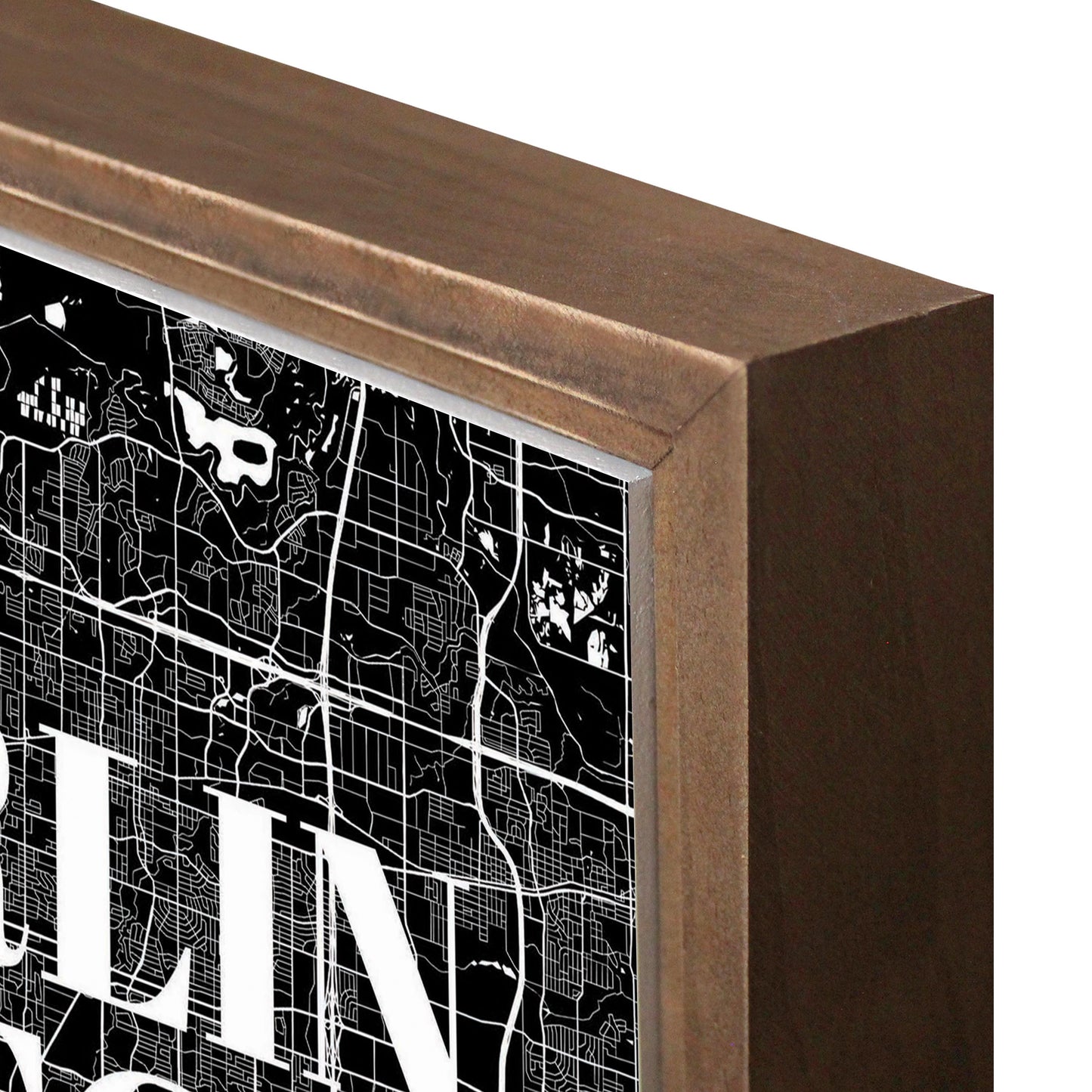 Minimalistic B&W Texas Arlington Map | Wood Sign | Eaches | Min 1