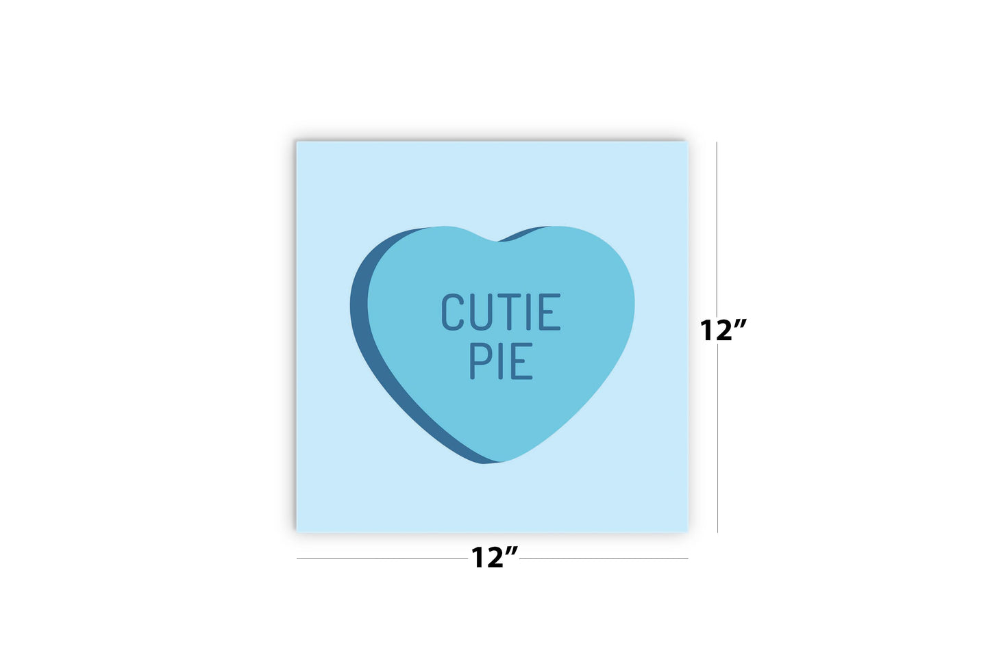 Message Hearts Cutie Pie | Wood Sign | Eaches | Min 2