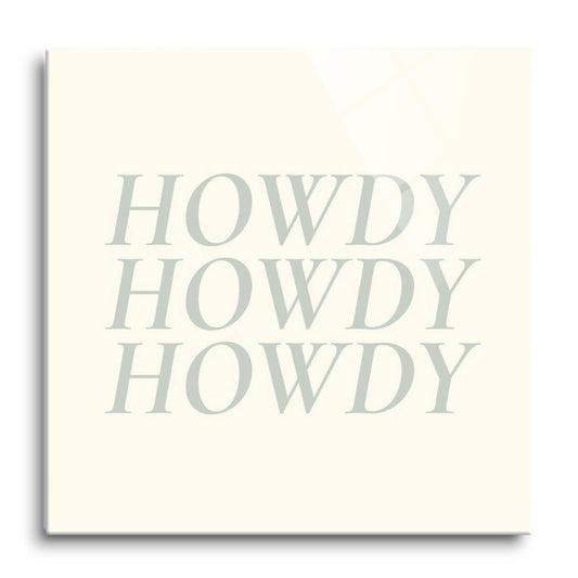 Modern Minimalist Oklahoma Howdy | Hi-Def Glass Art | Eaches | Min 1