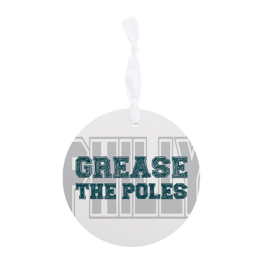 Modern Minimalist Pennsylvania Grease The Poles | Wood Ornament | Eaches | Min 6