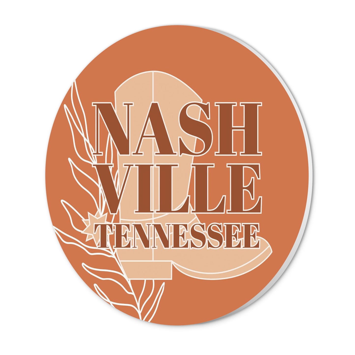 Modern Minimalist Tennessee Nashville Boot | Wood Sign | Eaches | Min 1