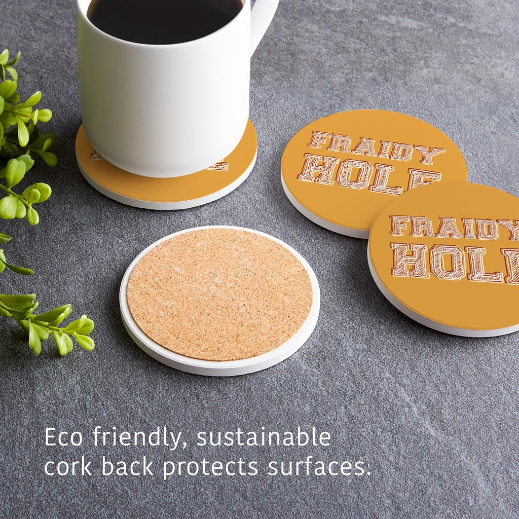 Modern Minimalist Oklahoma Fraidy Hole | Absorbent Coasters | Set of 4 | Min 2