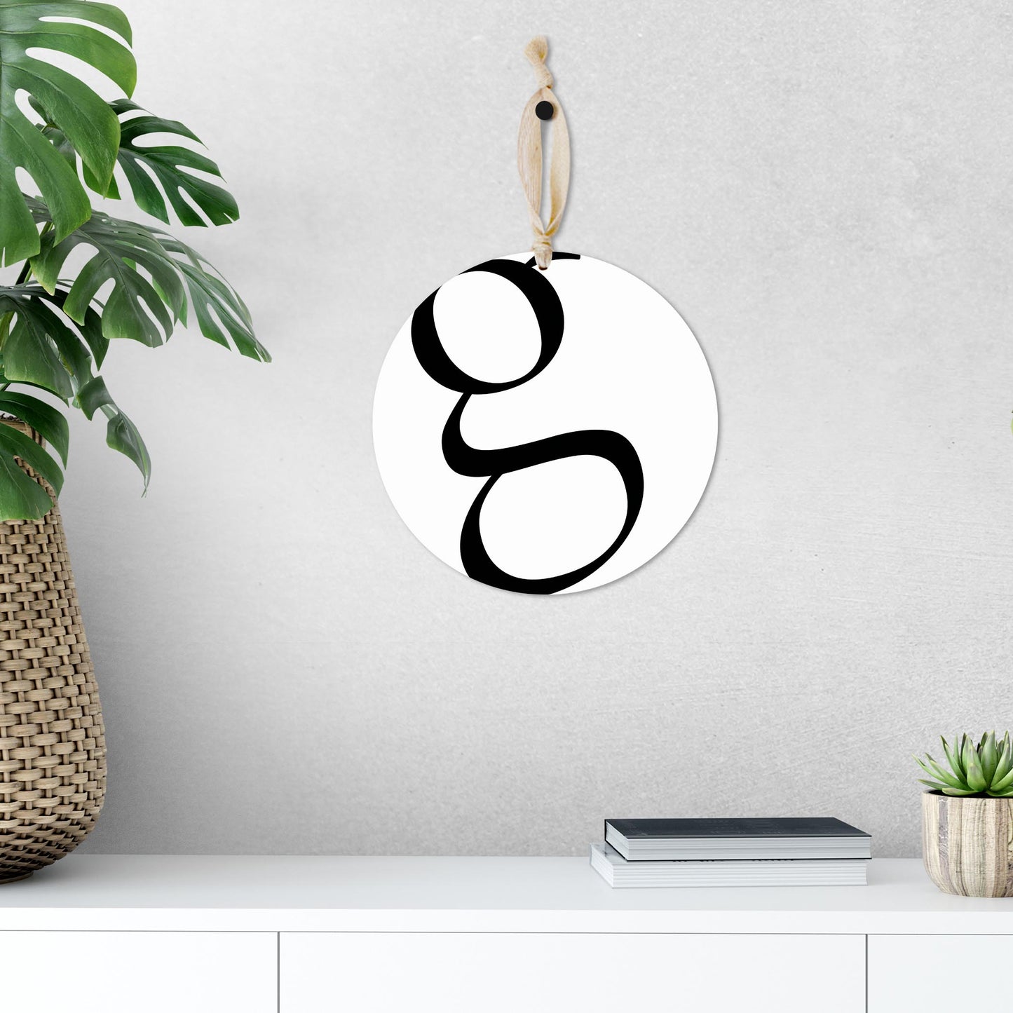 Minimalist Monogram G| Wood Ornament | Eaches | Min 1