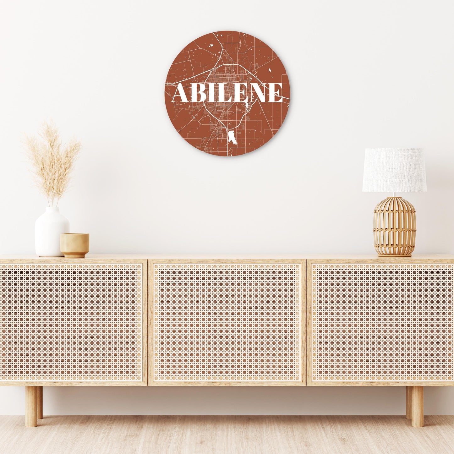 Modern Minimalist Texas Abilene Map | Wood Sign | Eaches | Min 1