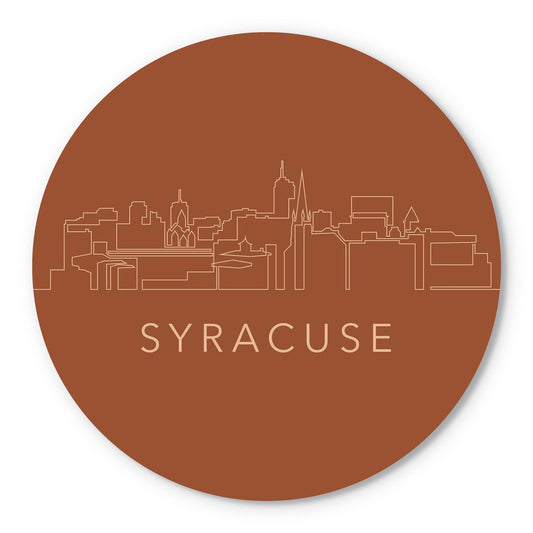 Modern Minimalist New York Syracuse Skyline | Wood Sign | Eaches | Min 1