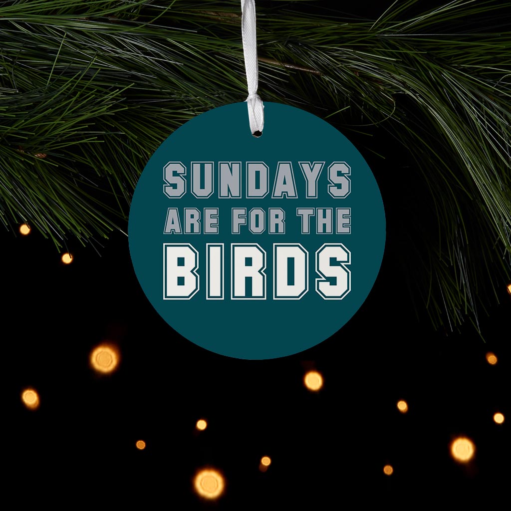 Modern Minimalist Pennsylvania Bird Sundays | Wood Ornament | Eaches | Min 6