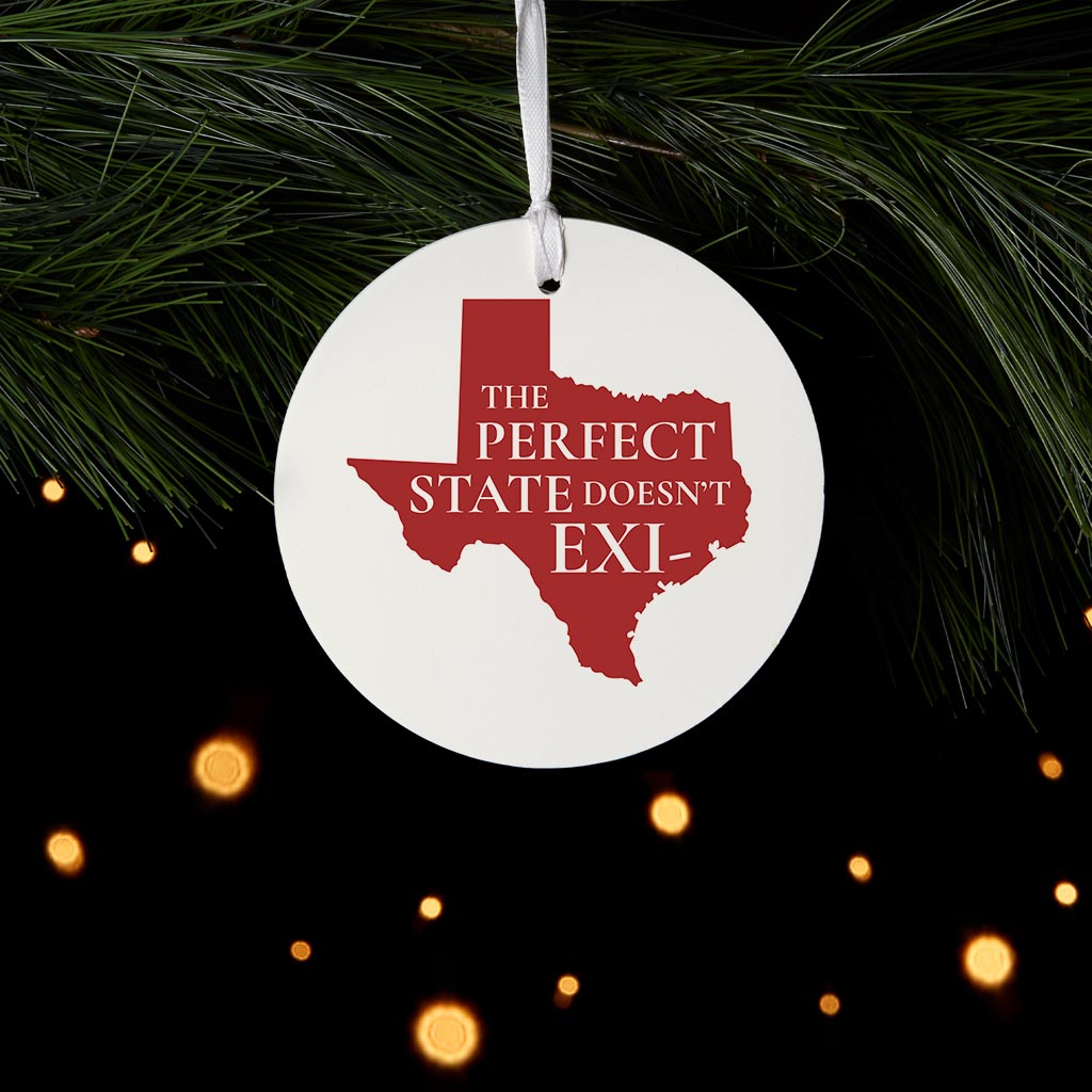 Modern Minimalist Texas Colors Perfect State | Wood Ornament | Eaches | Min 6