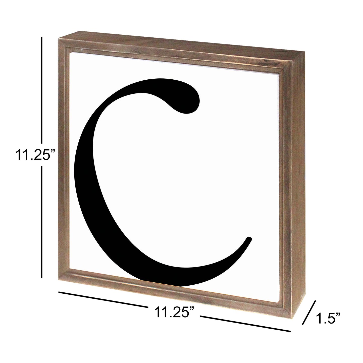 Minimalist Monogram C | Wood Sign | Eaches | Min 1