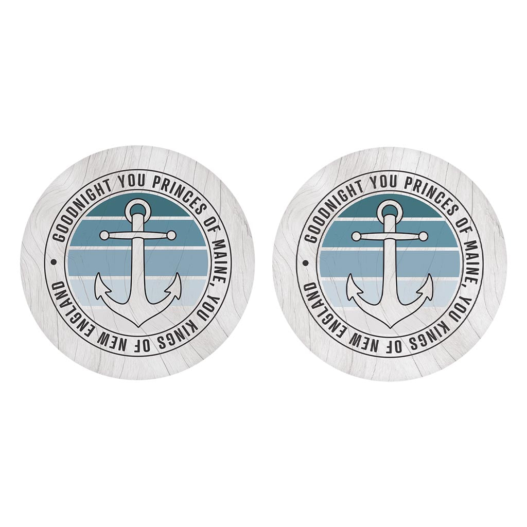 New England Anchor Saying| Absorbent Car Coasters | Set of 2 | Min 4