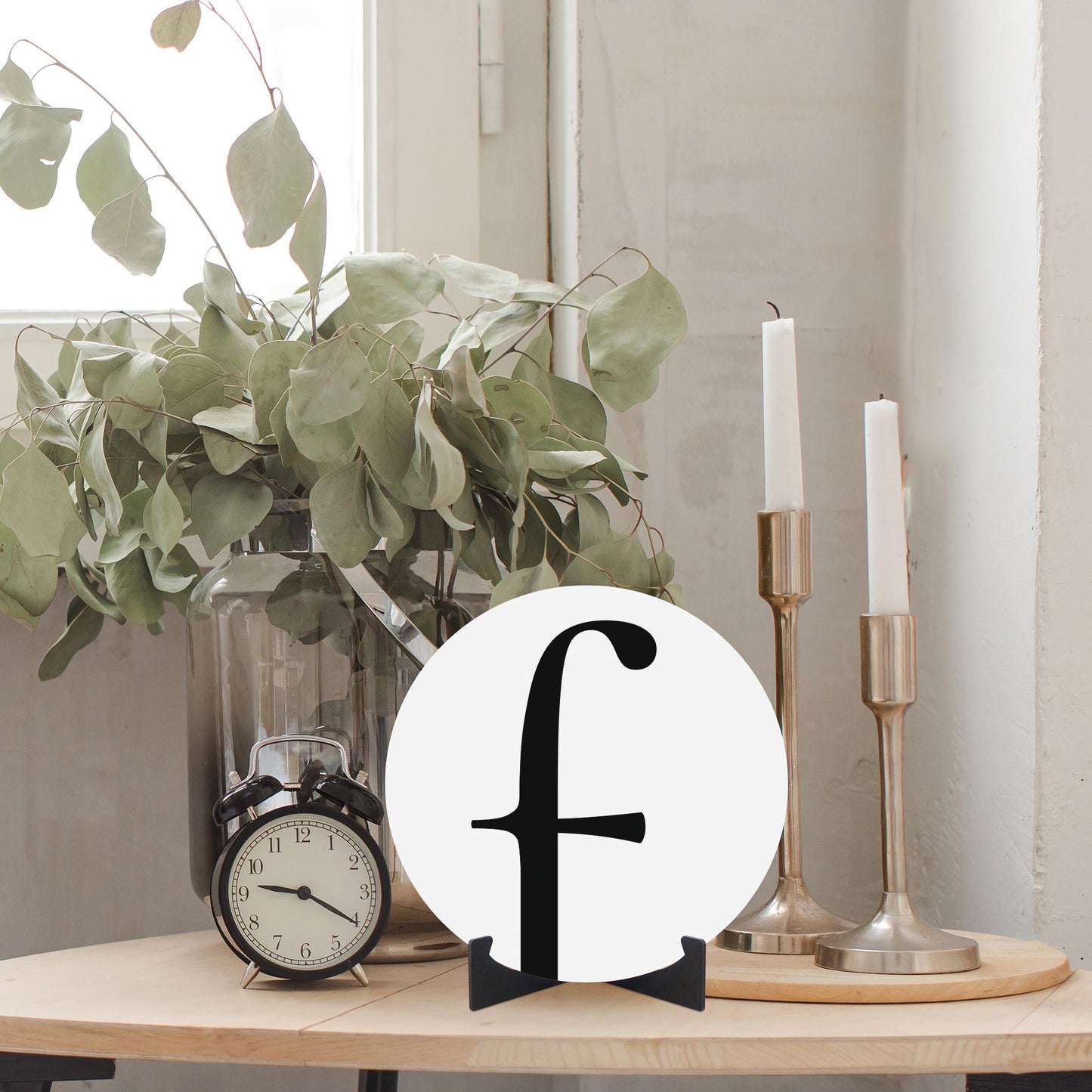 Minimalist Monogram F | Wood Sign | Eaches | Min 1