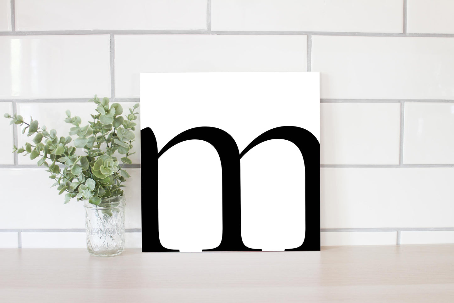 Minimal Monogram M | Wood Sign | Eaches | Min 2