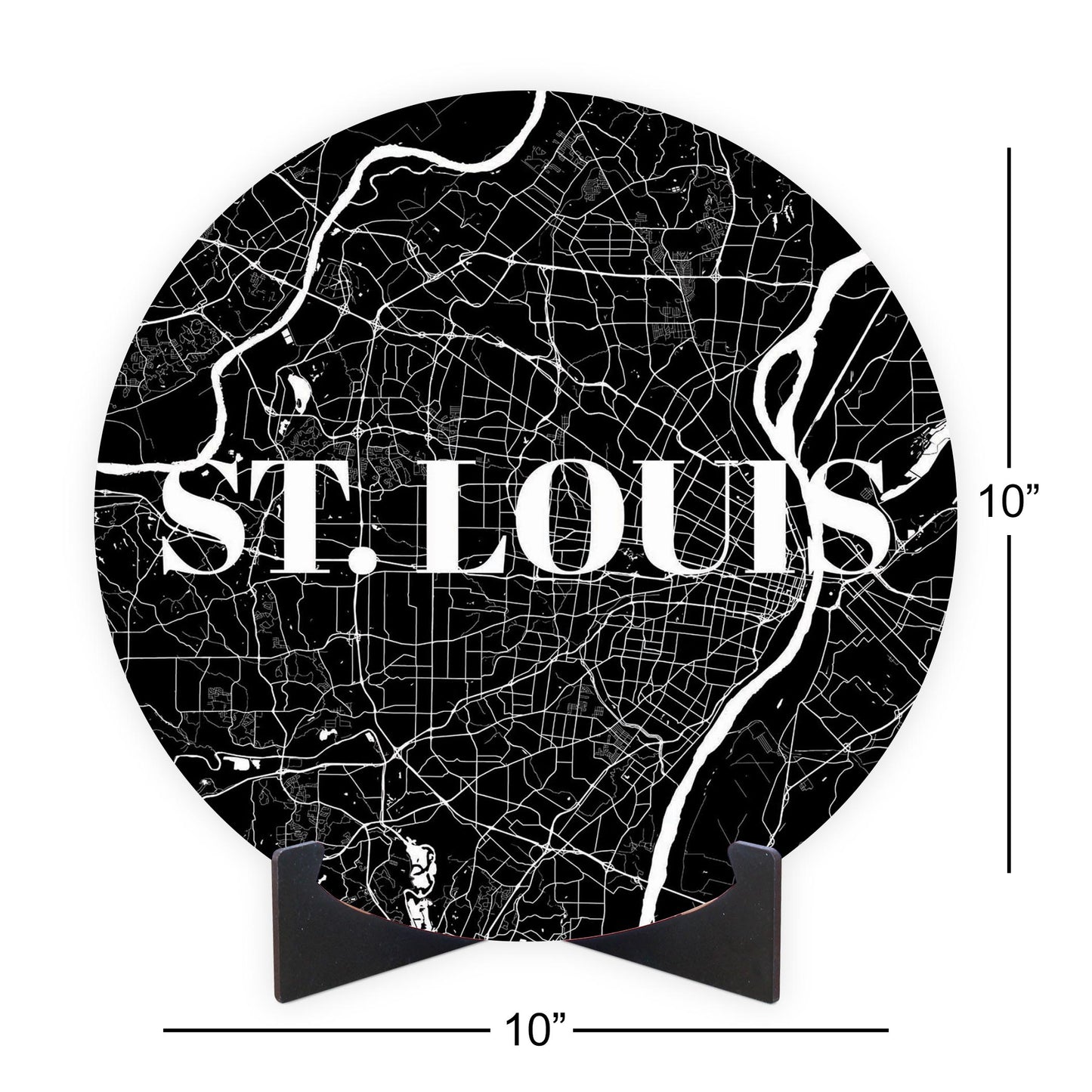 Minimalist B&W Missouri St Louis Map | Wood Sign | Eaches | Min 1