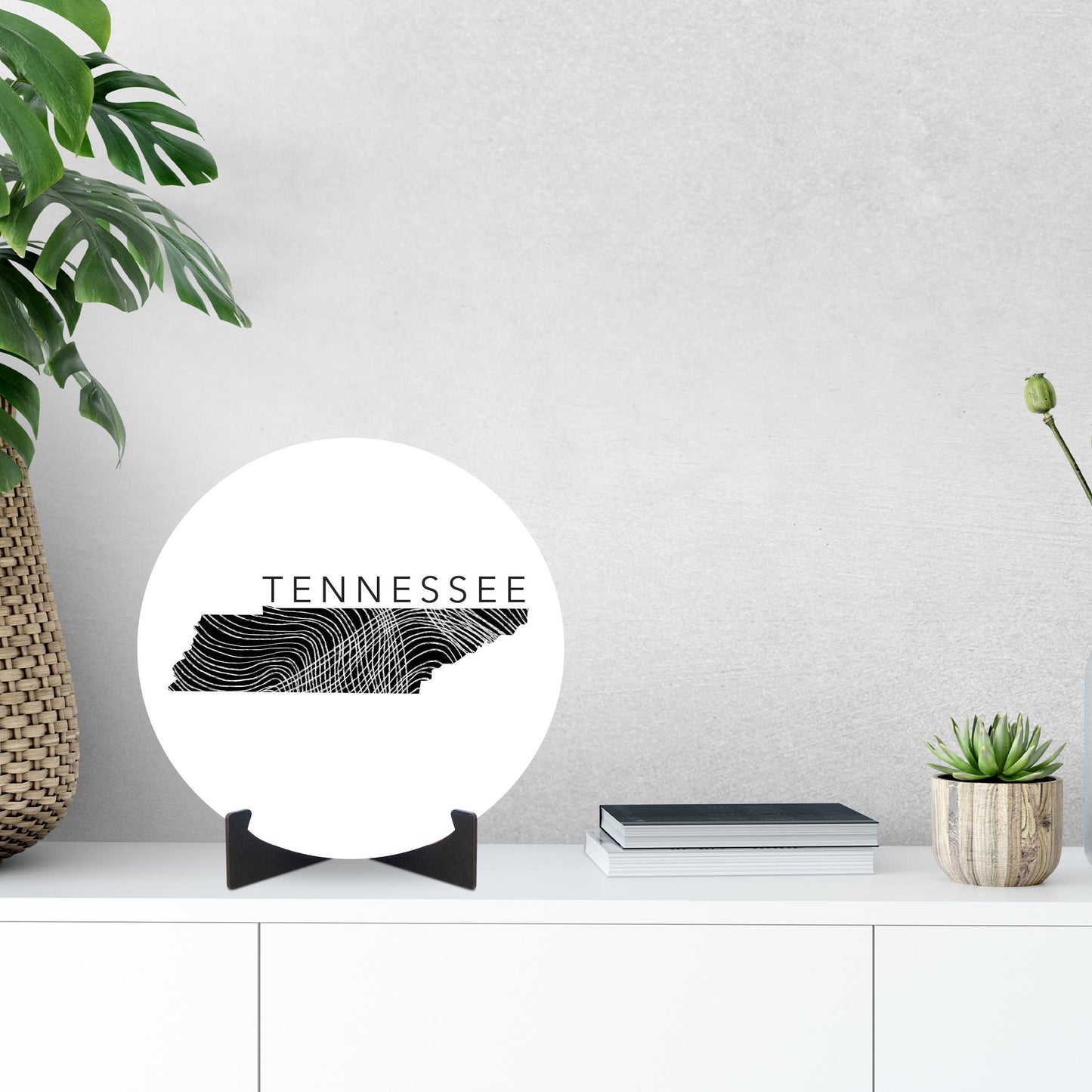 Minimalist B&W Tennessee State Name | Wood Sign | Eaches | Min 1