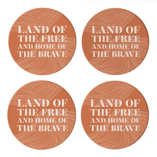 Modern Minimalist New York Free Brave | Absorbent Coasters | Set of 4 | Min 2