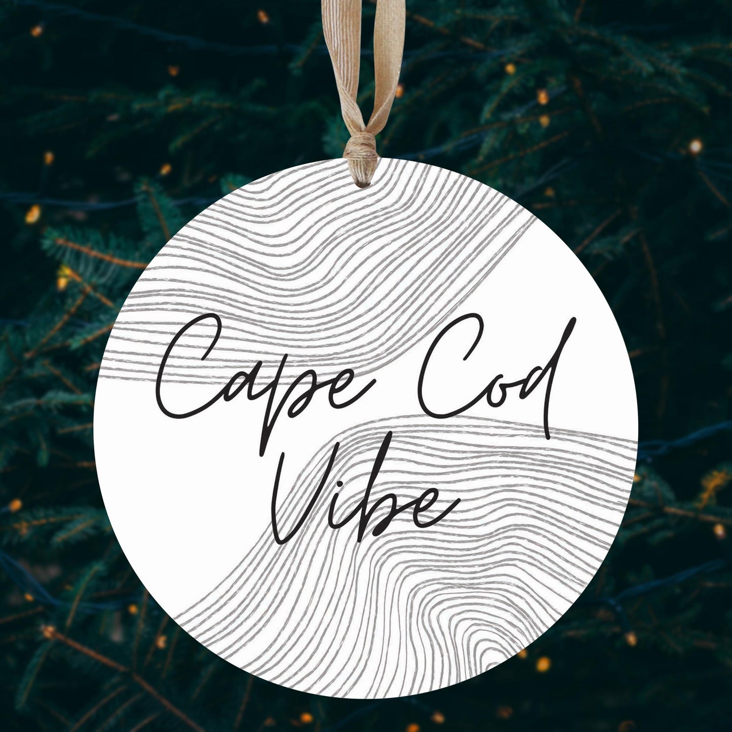 Minimalistic B&W Cape Cod Vibe | Wood Ornament | Eaches | Min 1