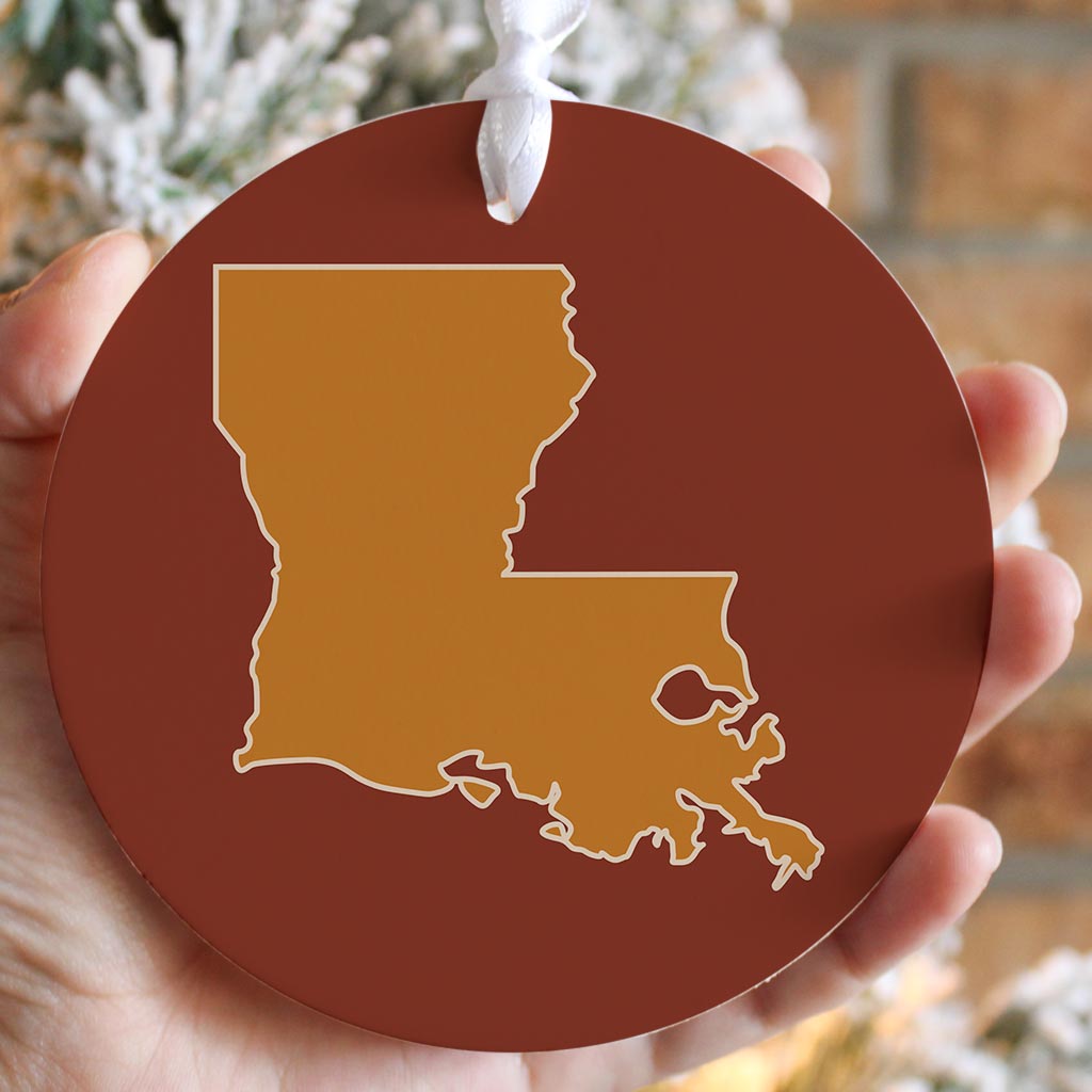 Louisiana Colorful State Shape | Wood Ornament | Eaches | Min 6