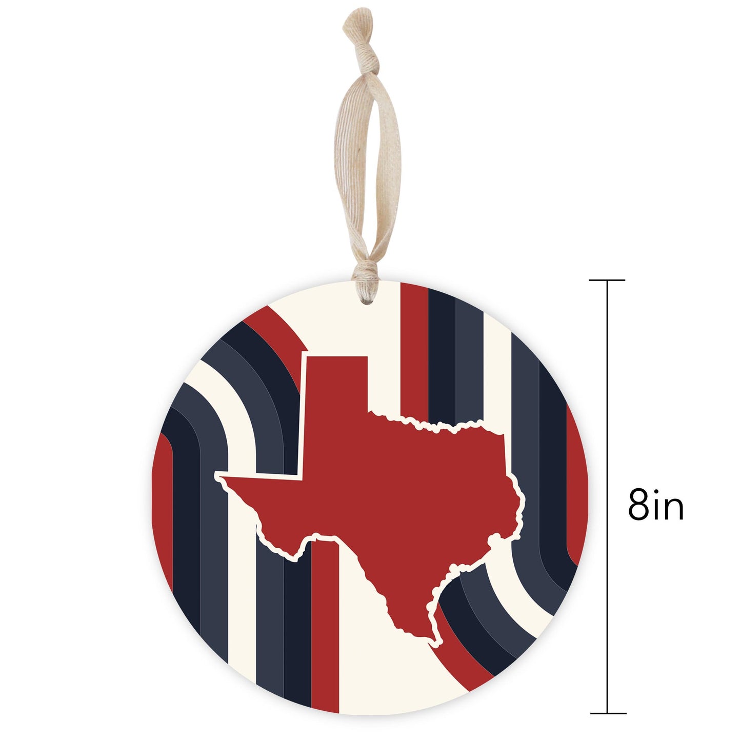 Modern Minimalist Texas Colors Retro Shape | Wood Ornament | Eaches | Min 1