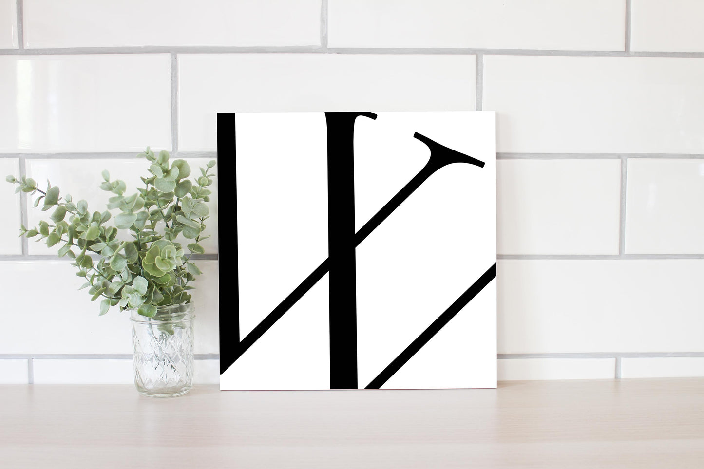 Minimal Monogram W | Wood Sign | Eaches | Min 2