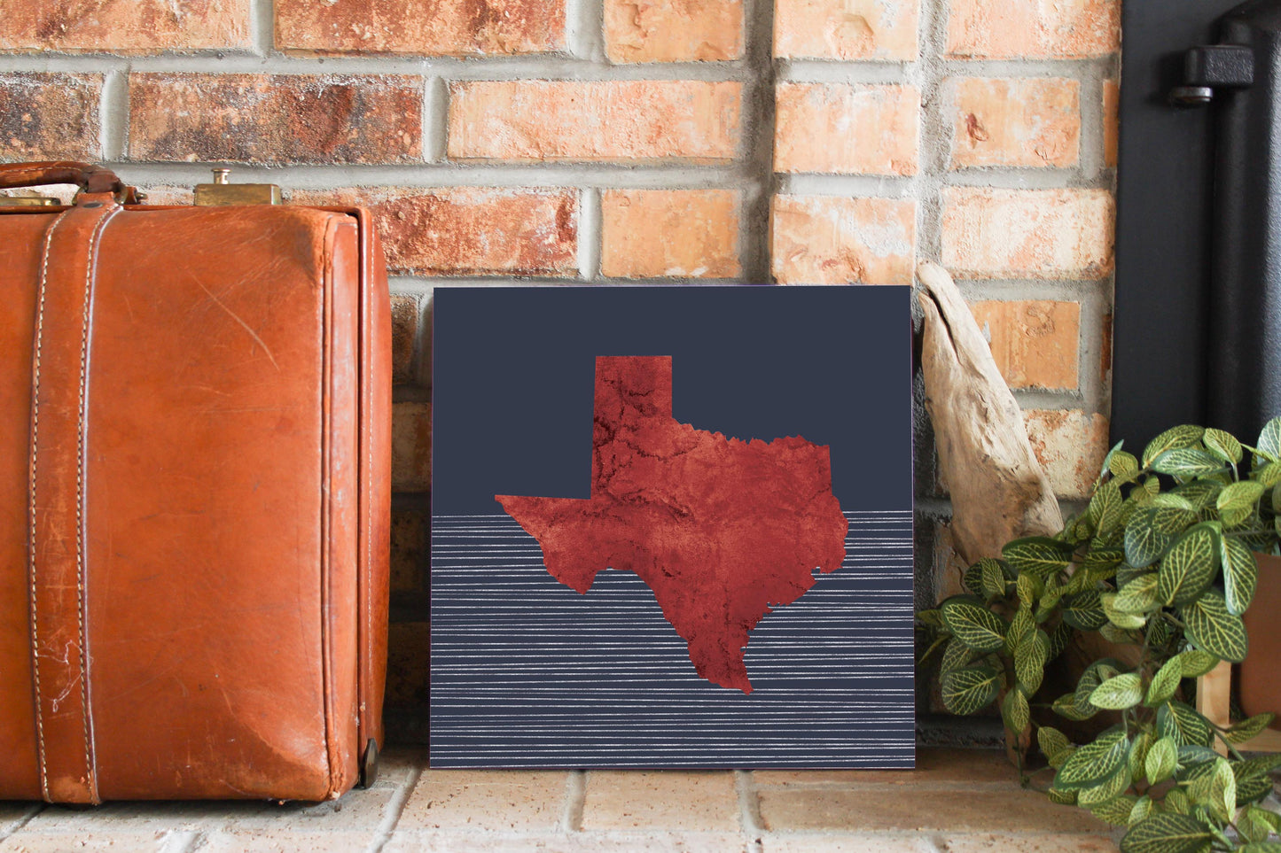 Modern Minimalist Texas Straight Line State Shape | Wood Sign | Eaches | Min 2