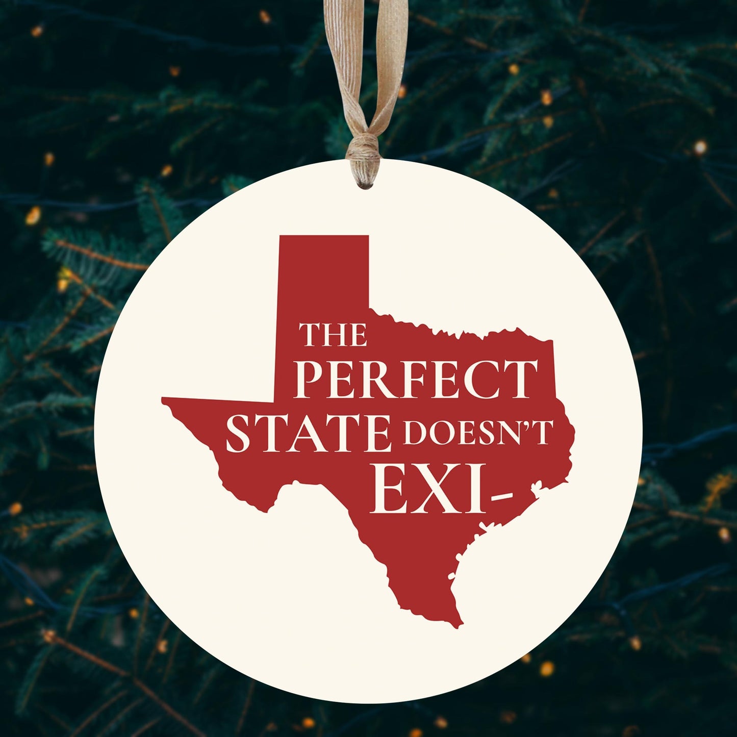 Modern Minimalist Texas Colors Perfect State | Wood Ornament | Eaches | Min 1