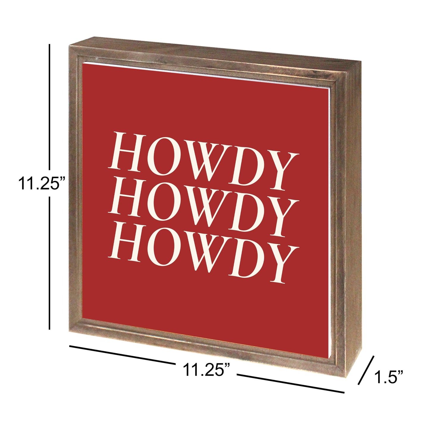 Modern Minimalist Texas Colors Howdy | Wood Sign | Eaches | Min 1