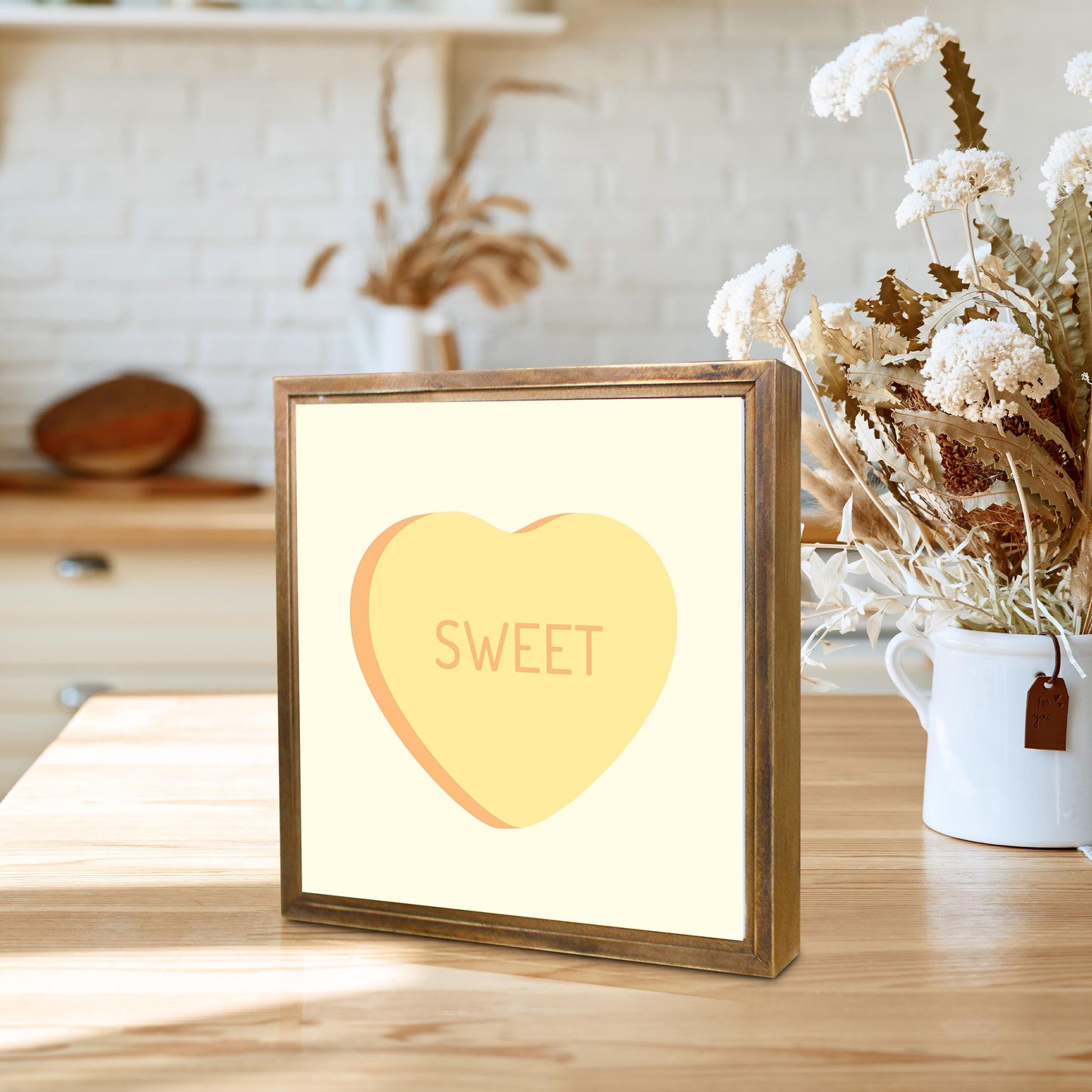 Message Hearts Sweet | Wood Sign | Eaches | Min 1