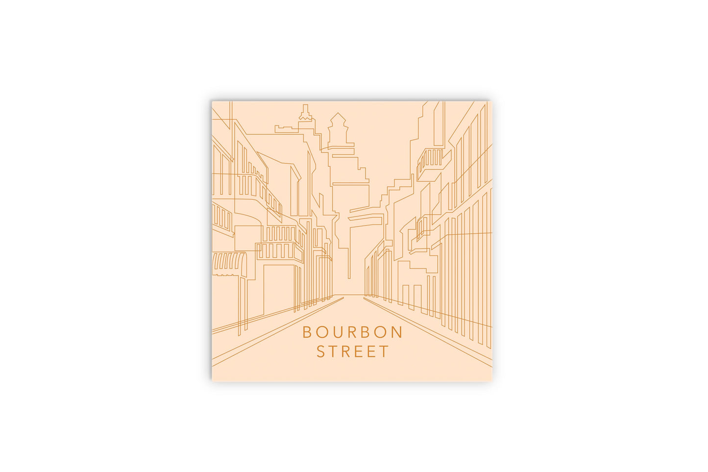 Modern Minimalist Louisiana Bourbon Street Line Drawing | Wood Sign | Eaches | Min 2