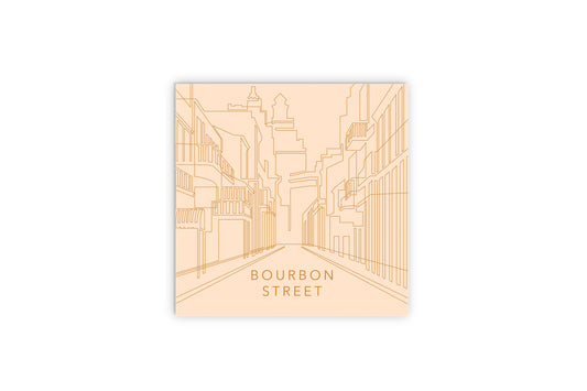 Modern Minimalist Louisiana Bourbon Street Line Drawing | Wood Sign | Eaches | Min 2