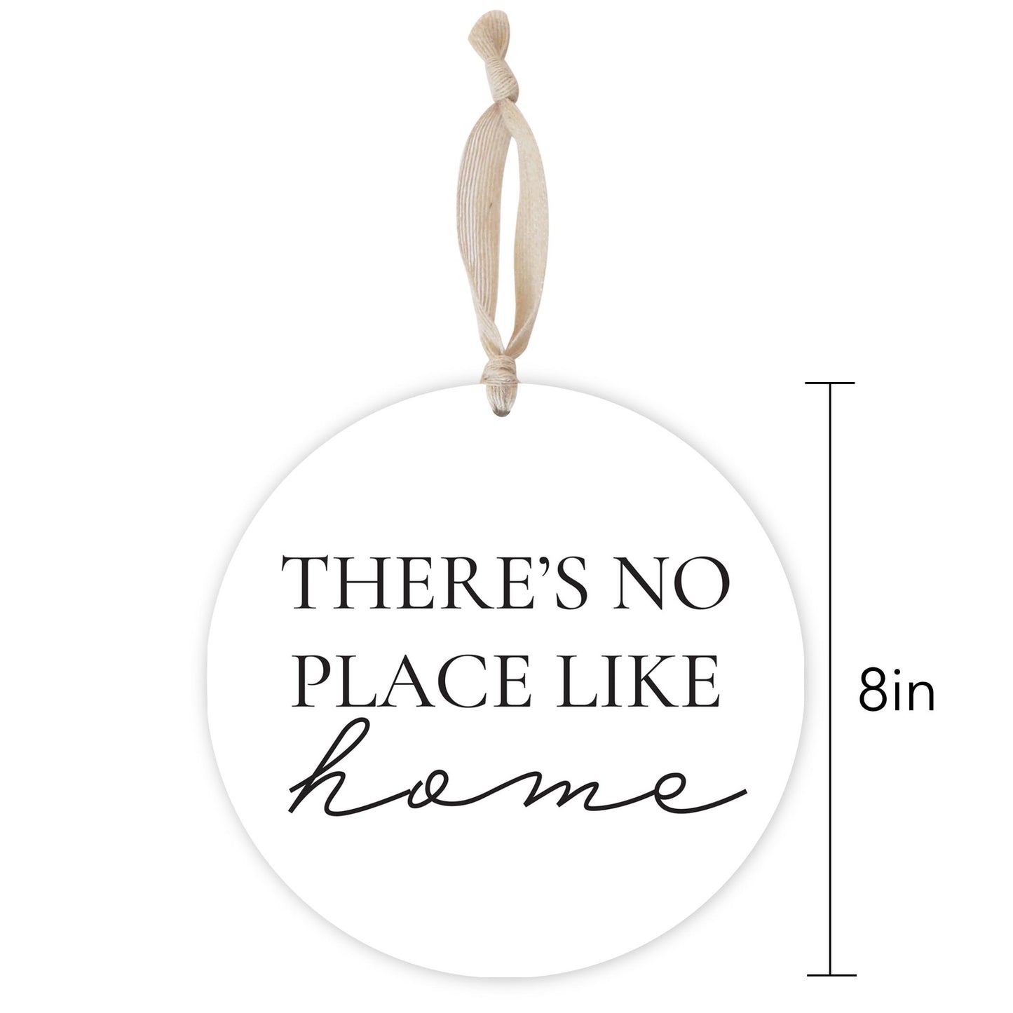 Minimalist B&W Kansas No Place Like Home | Wood Ornament | Eaches | Min 1