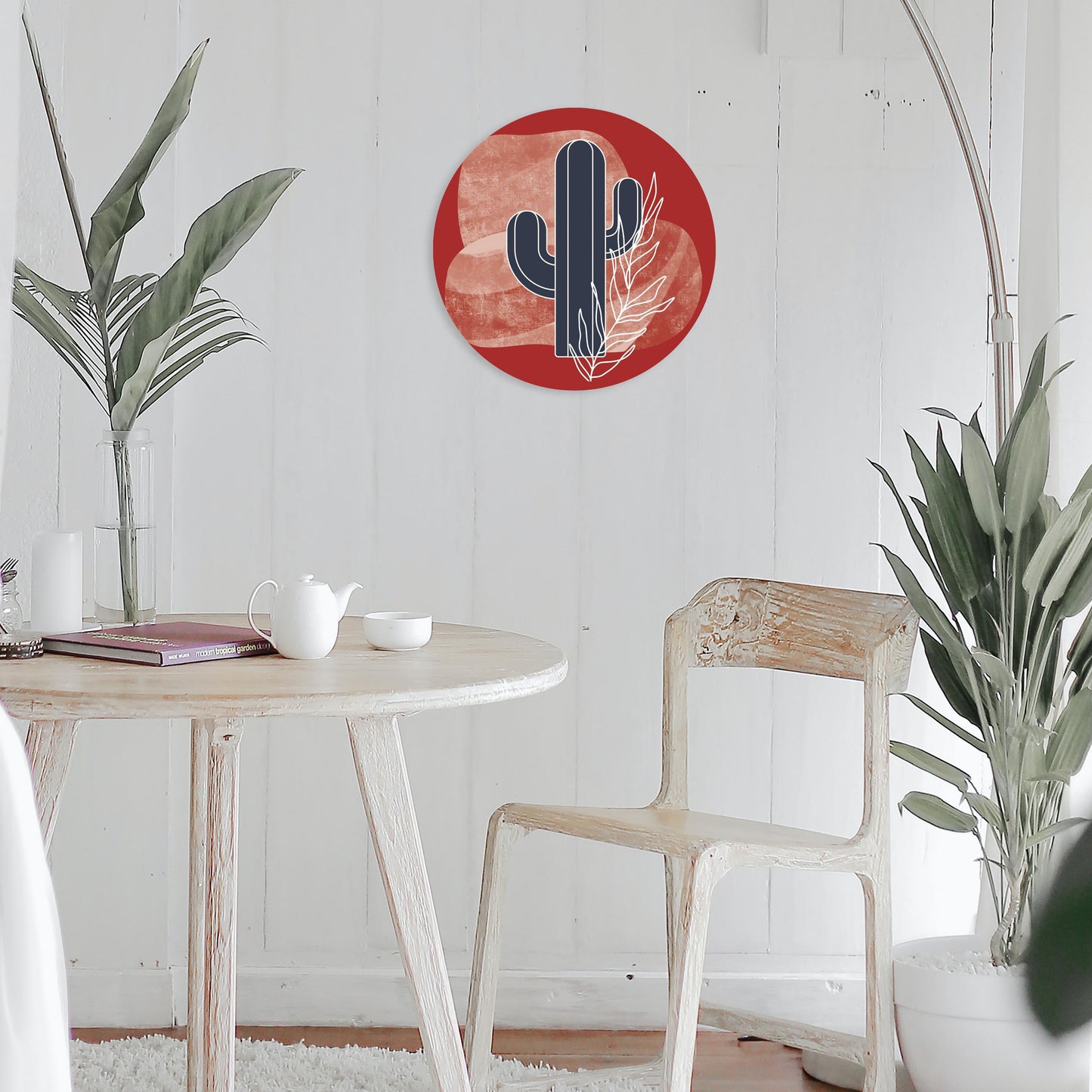 Modern Minimalist Texas Colors Cactus | Wood Sign | Eaches | Min 1