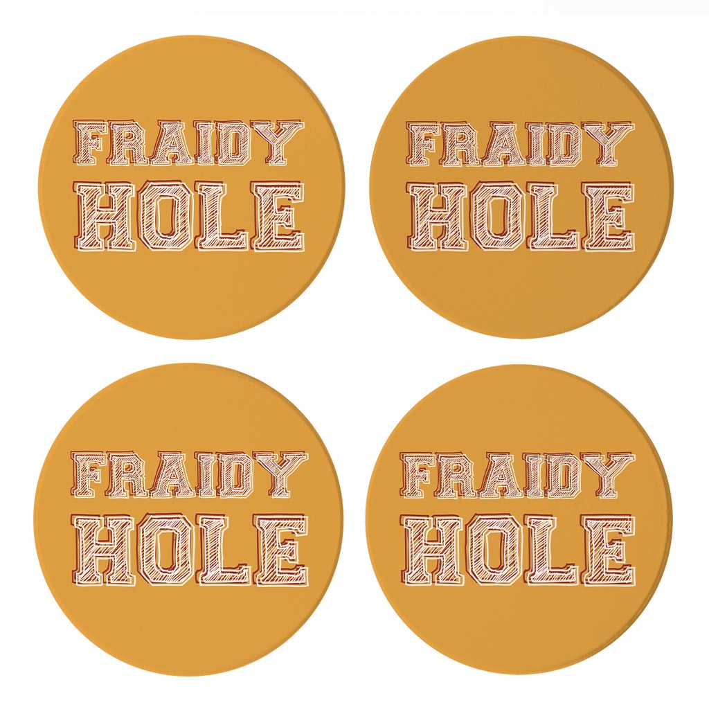 Modern Minimalist Oklahoma Fraidy Hole | Absorbent Coasters | Set of 4 | Min 2